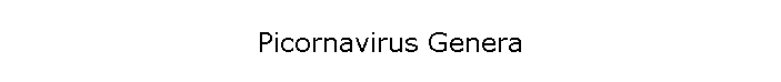 Picornavirus Genera